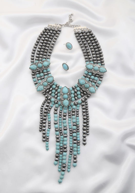 Rodeo western beaded necklace